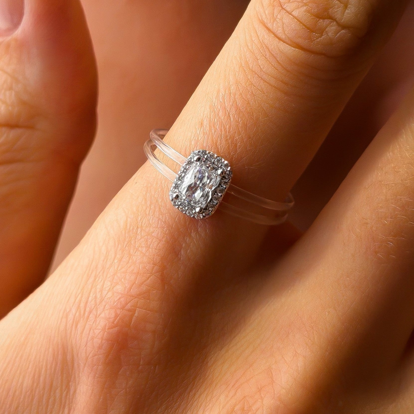Emerald Transparent Ring