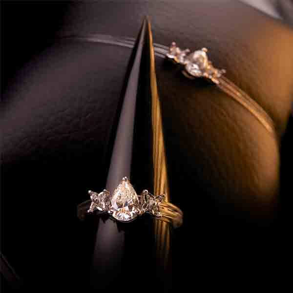 Transparent Pear Ring