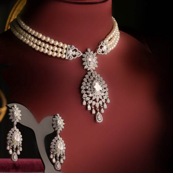 Fancy baguette pearl set