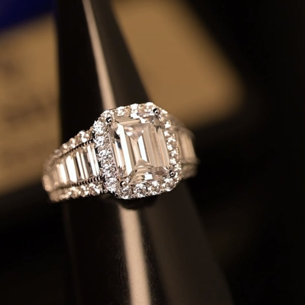 Modern solitaire ring