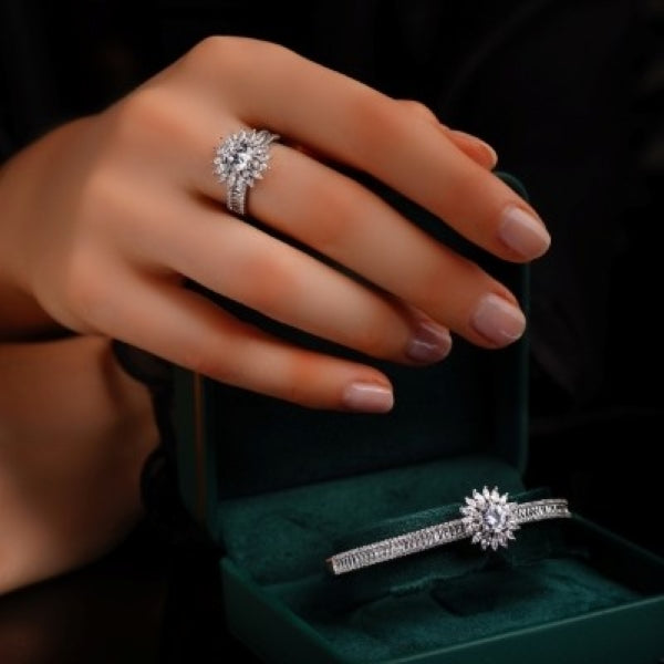 Flower Bangle & Ring