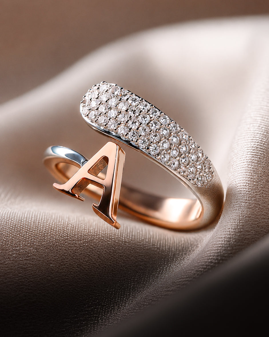 Fancy Letter Ring