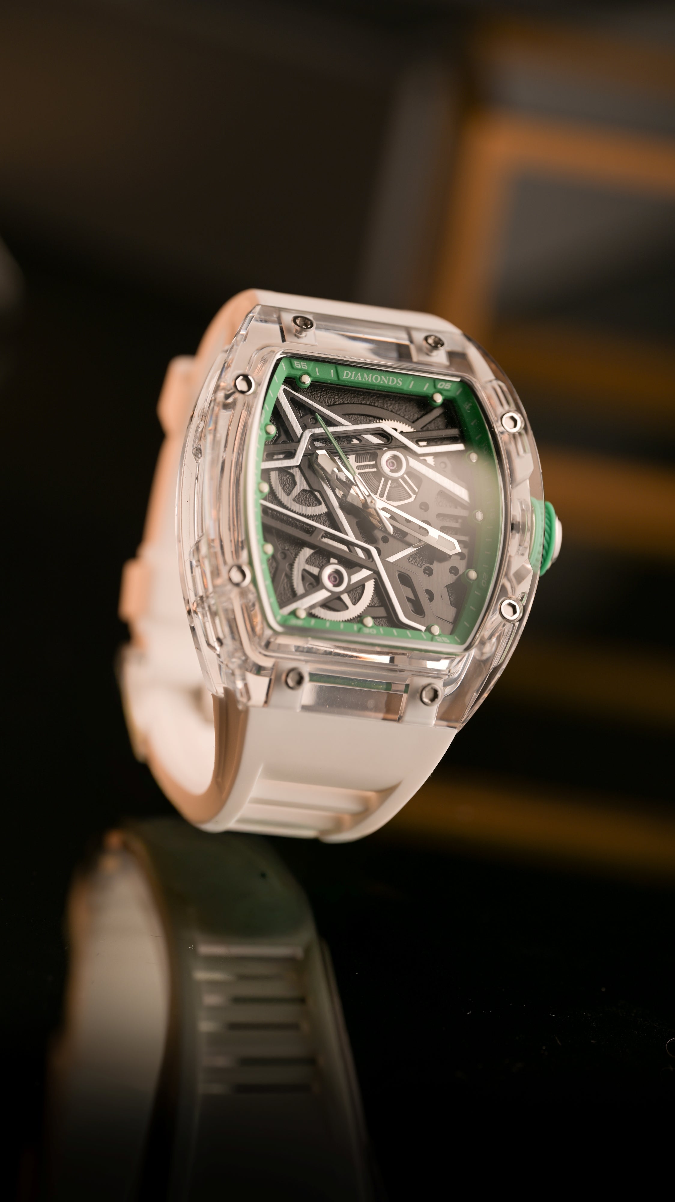 Diamond Skeleton White/Green