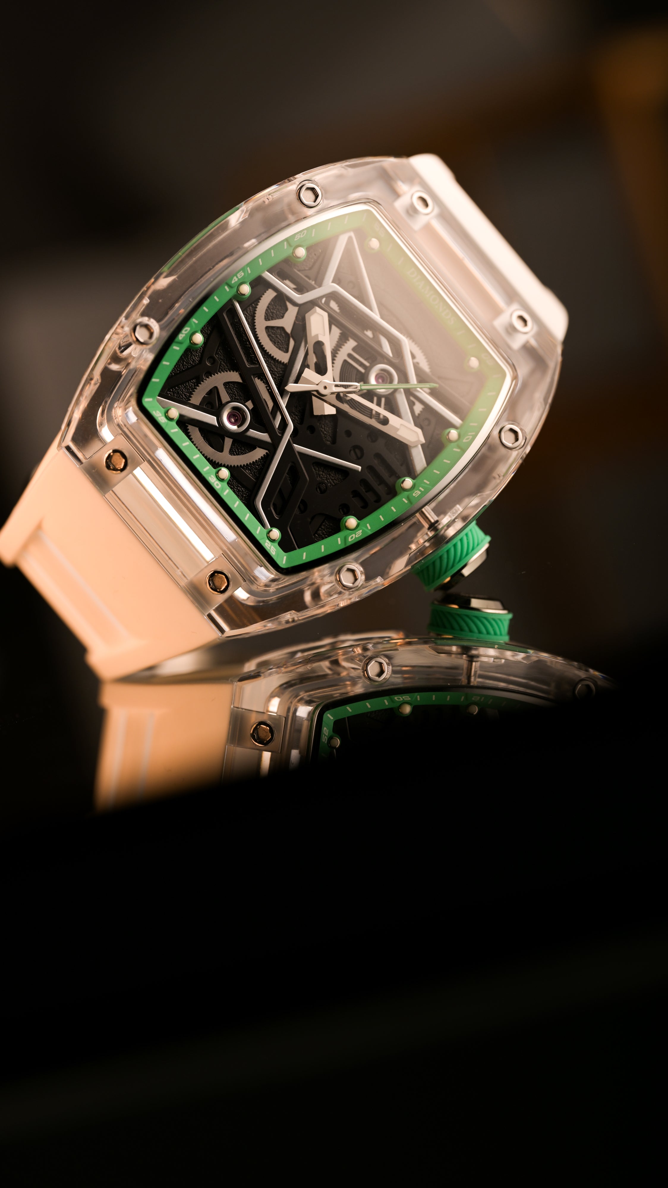Diamond Skeleton White/Green