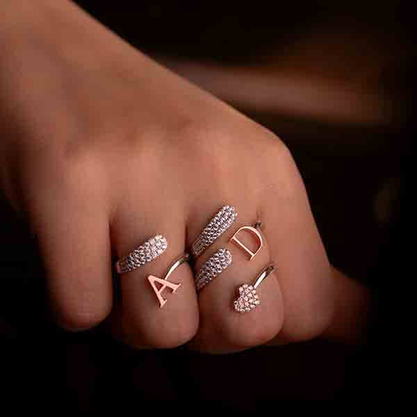 Fancy Letter Ring
