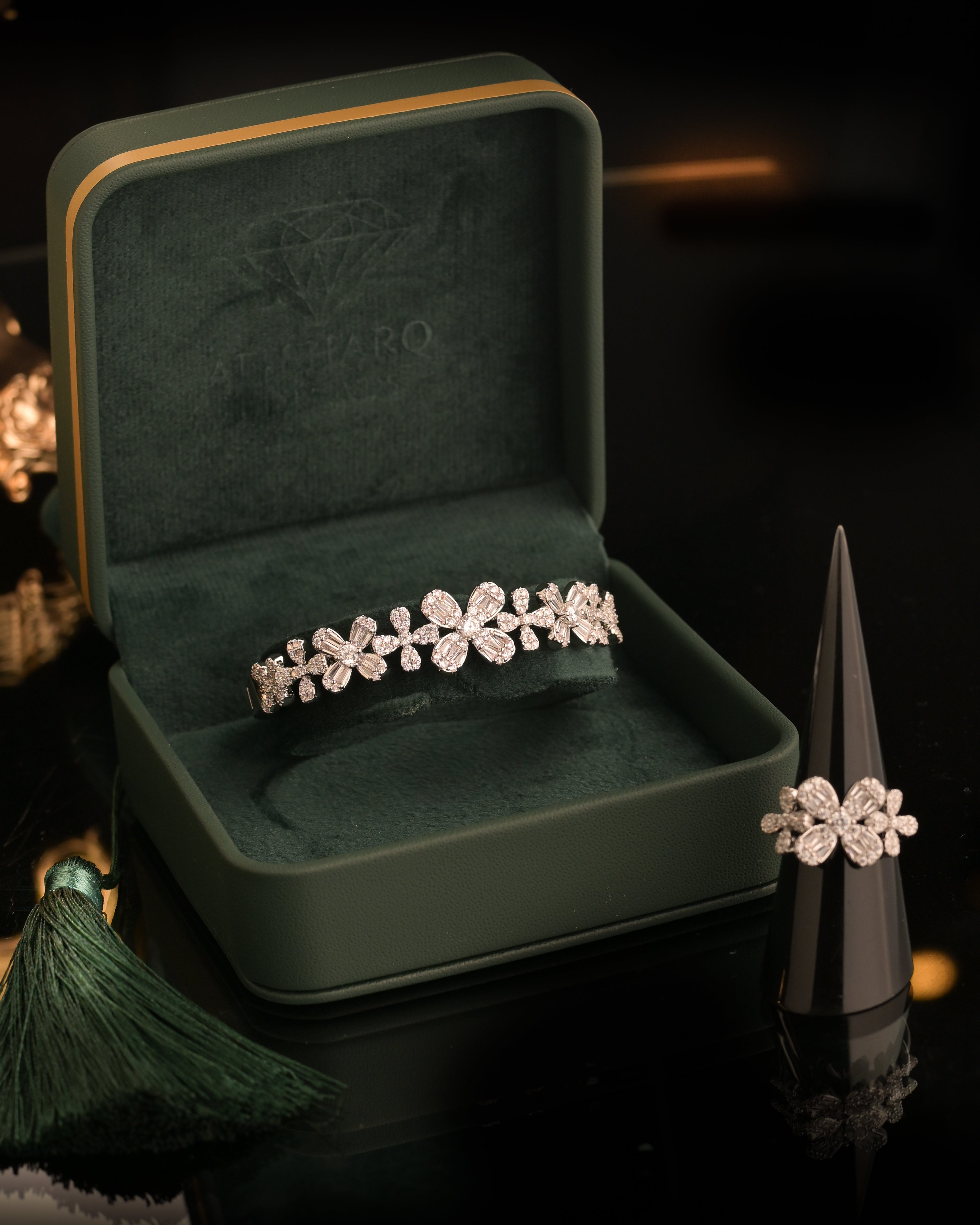 flower bangle and ring