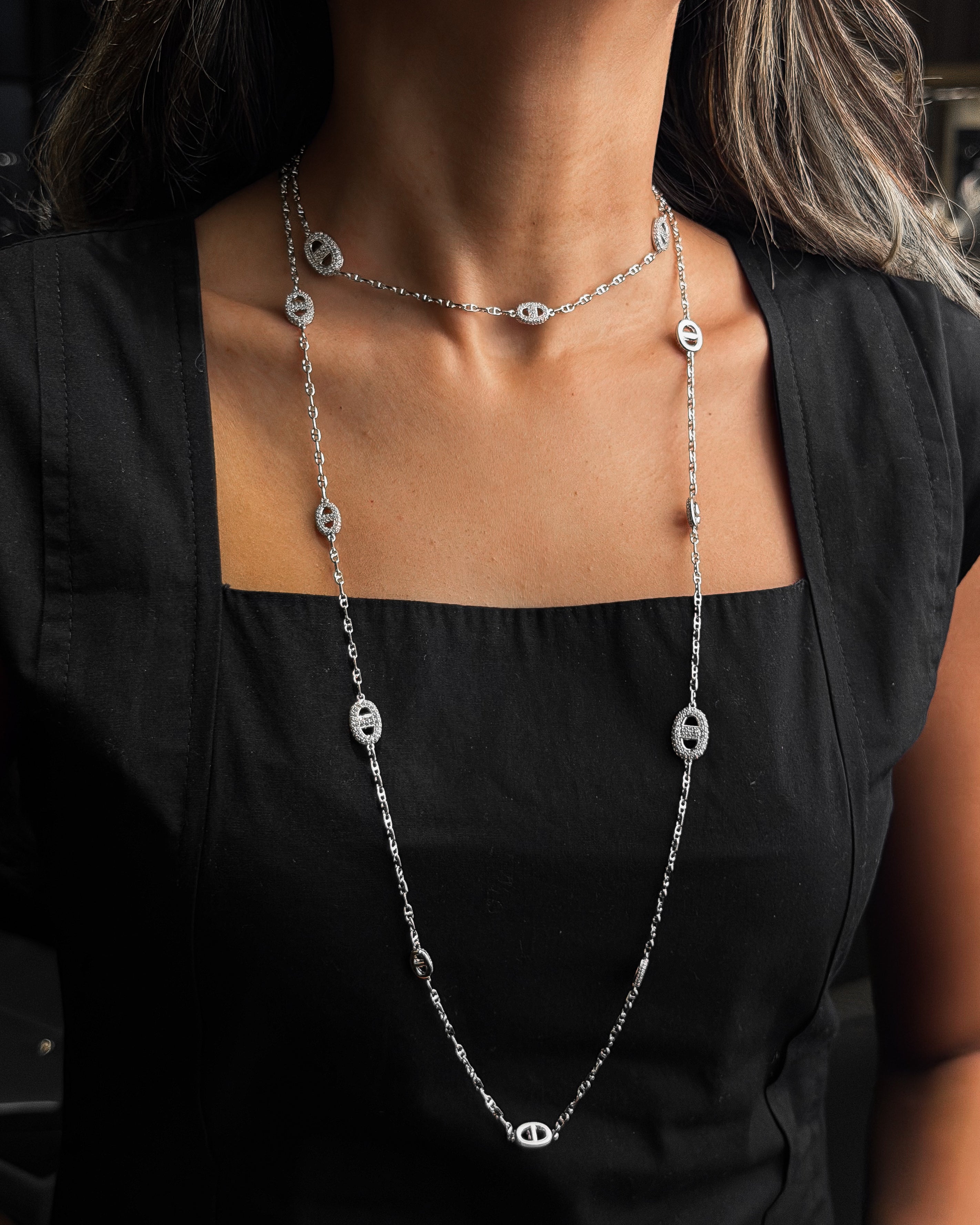 infinity long necklace