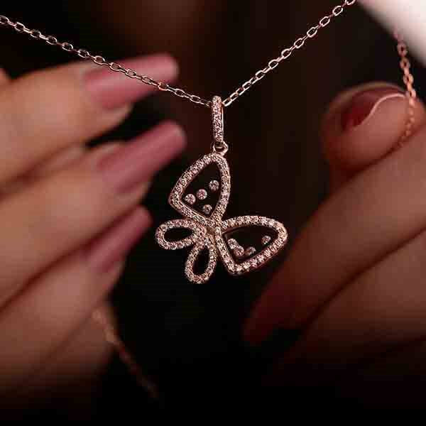 ButterFly Solitaire Necklace