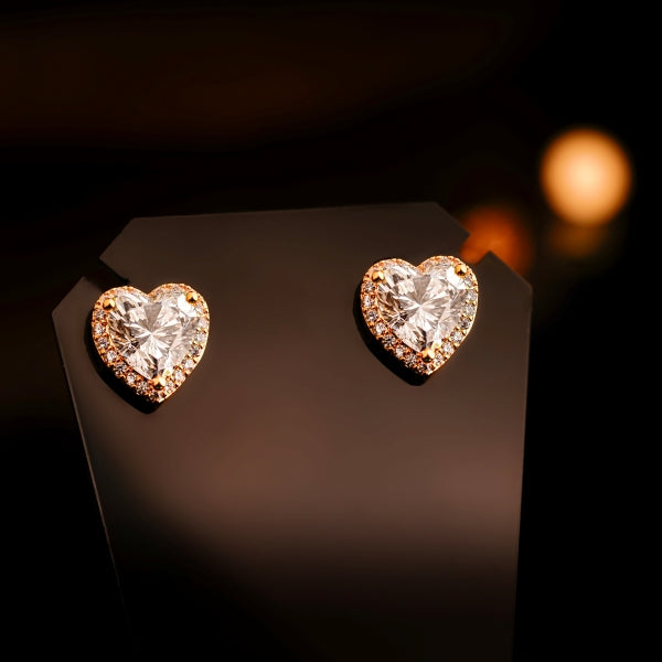 Heart earrings yellow