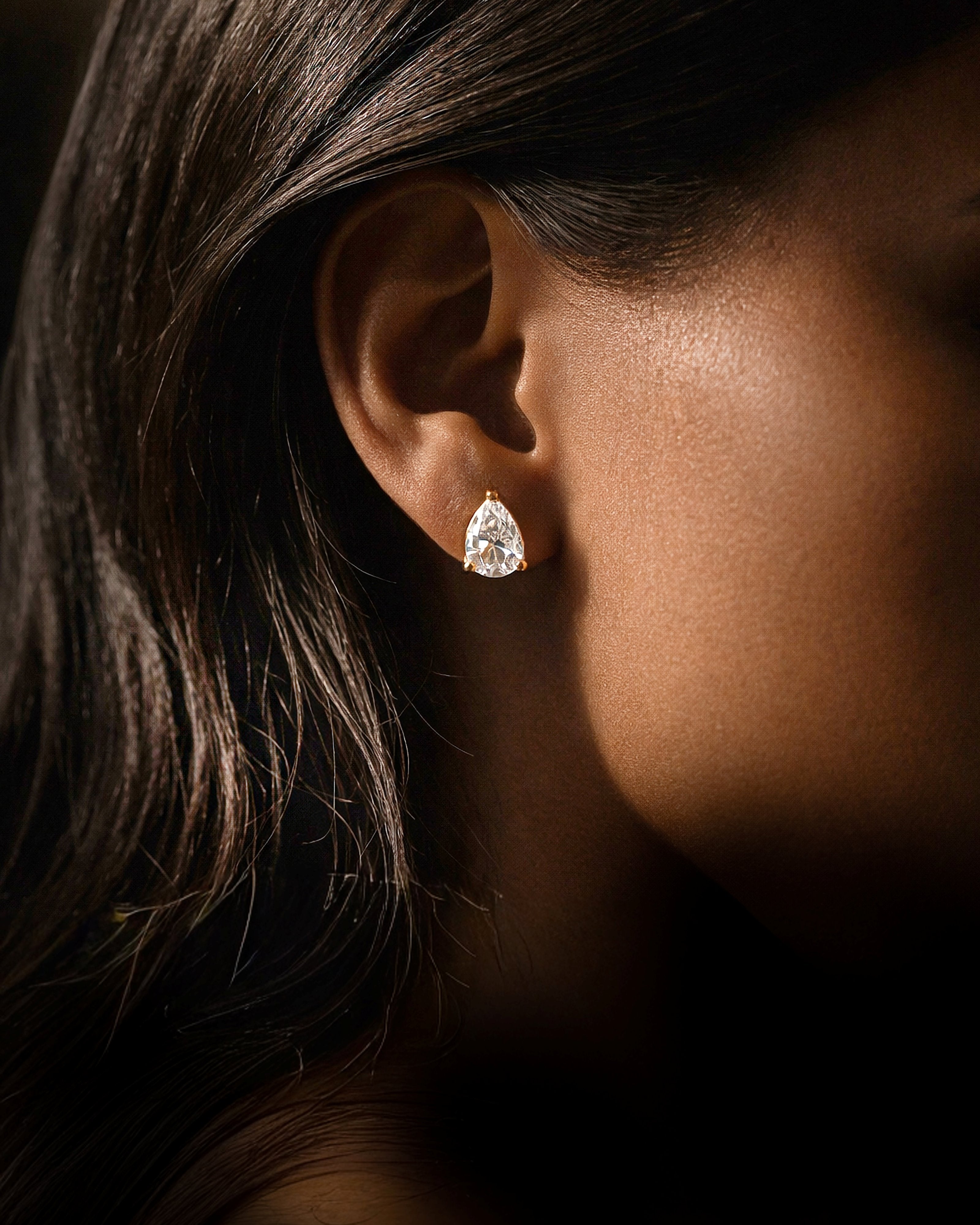 Pear Earrings Yellow