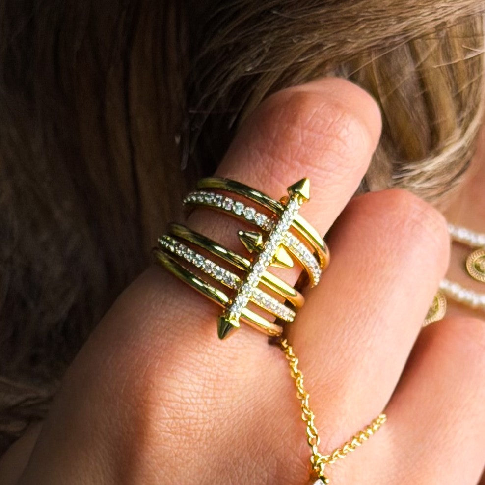 Cross Line ring