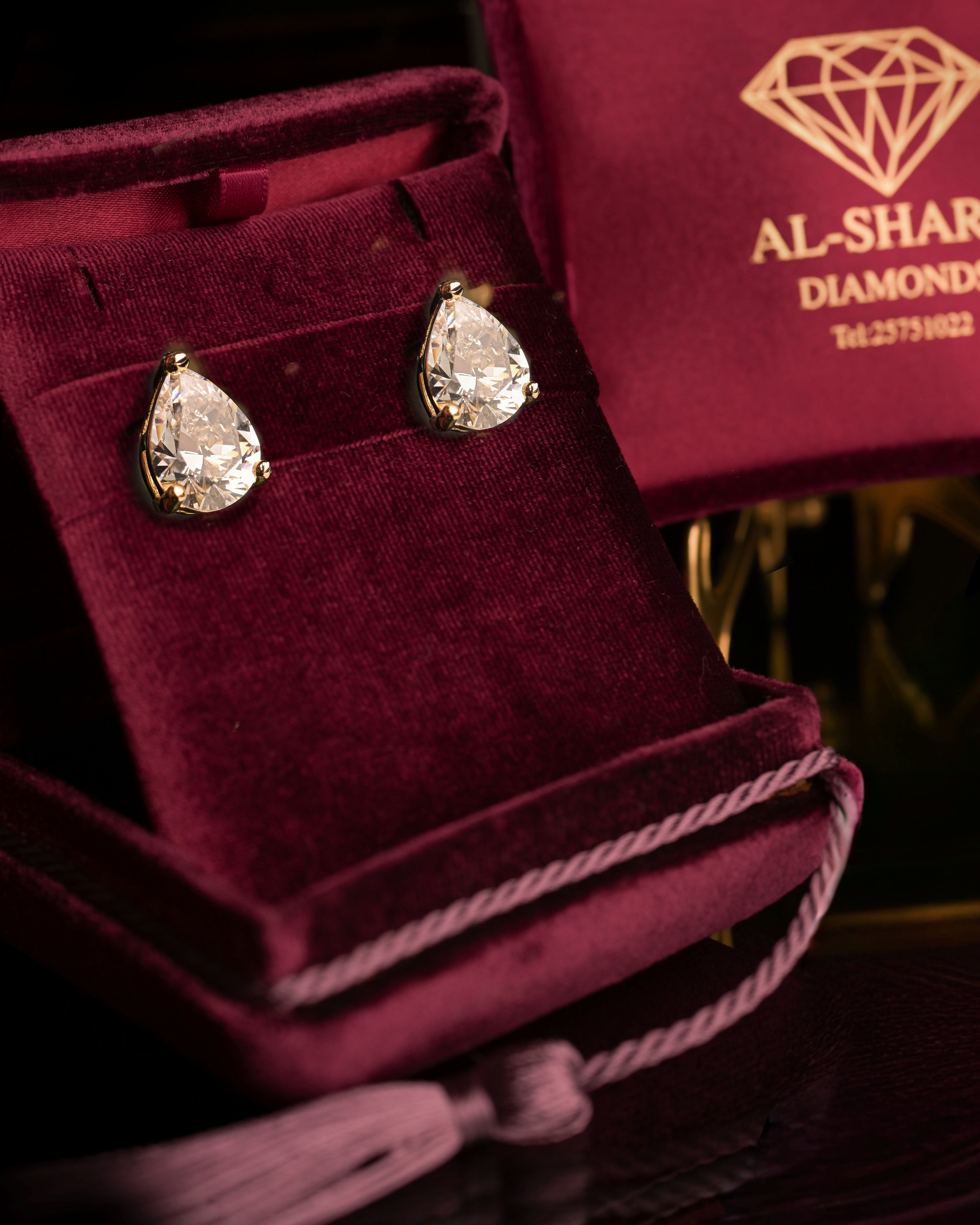 Pear Earrings Yellow
