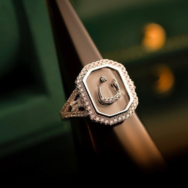 Modern Arabic letter Ring