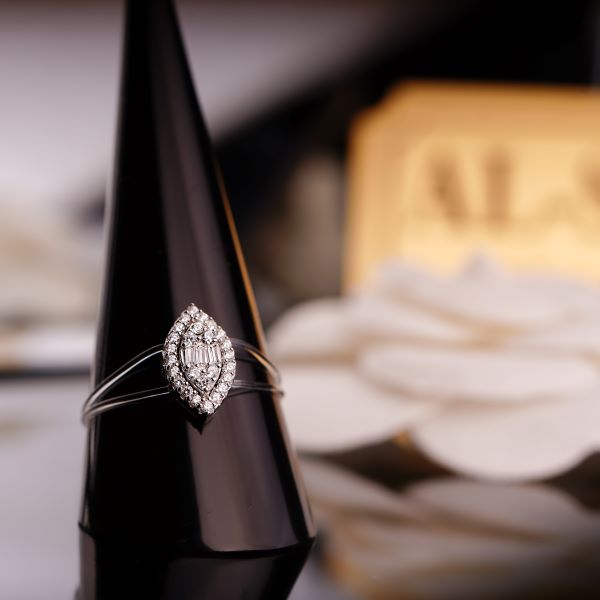 خاتم مودرن ماركيز شفاف