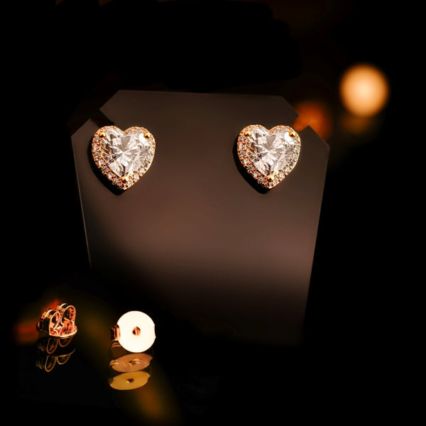 Heart earrings yellow