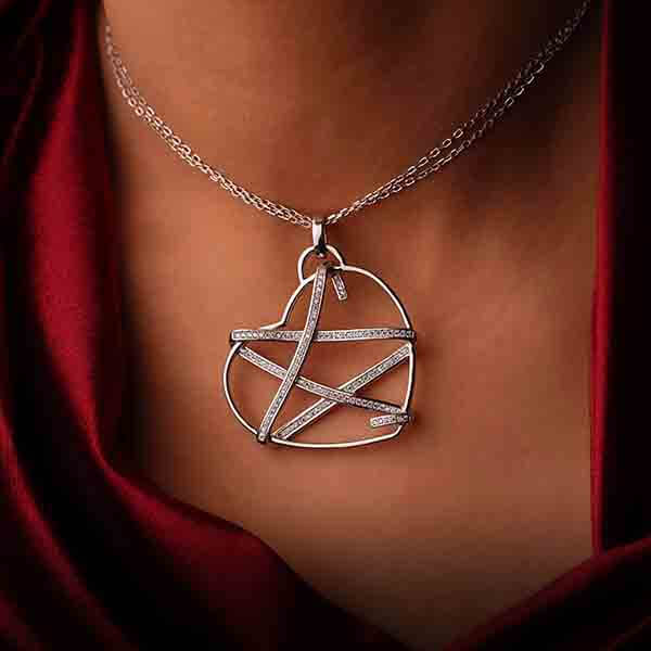 Marquise  Heart Necklace