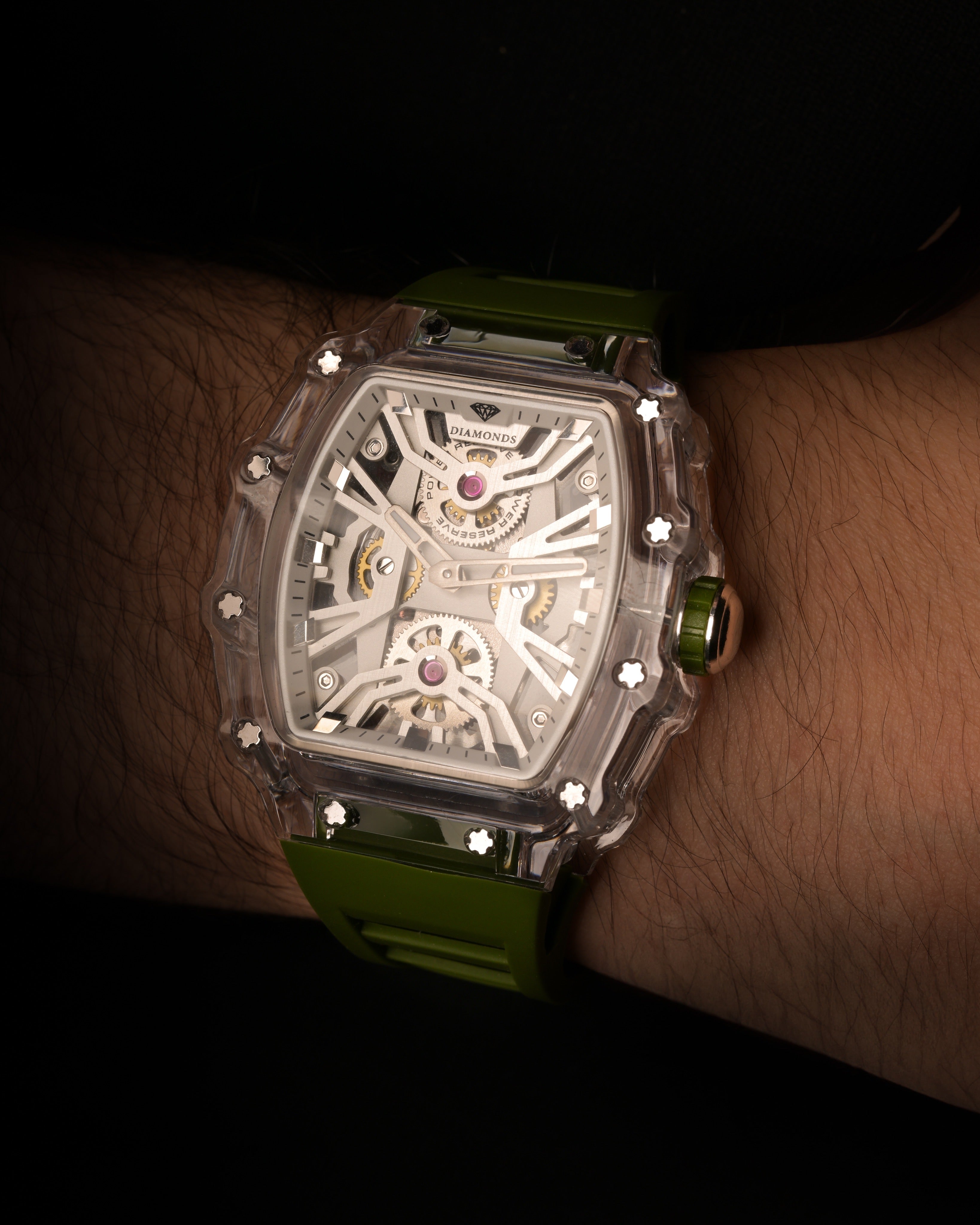 White Dial-Green