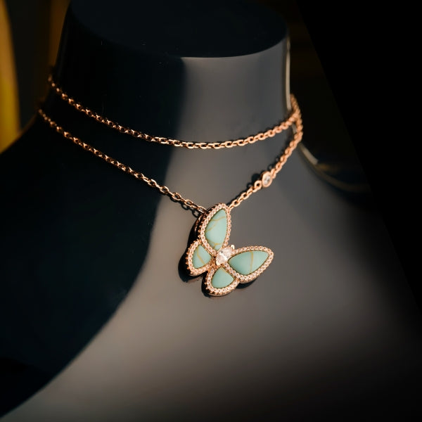 Turquoise Butterfly Necklace