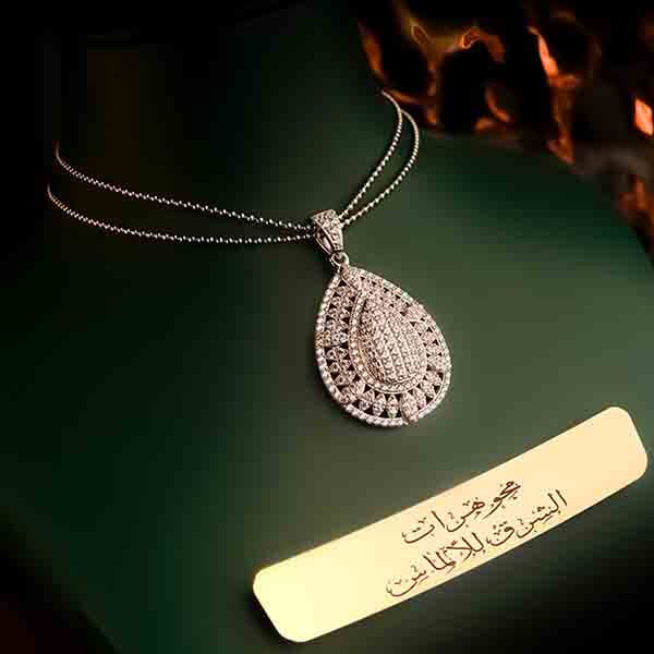 Modern Pear White Necklace