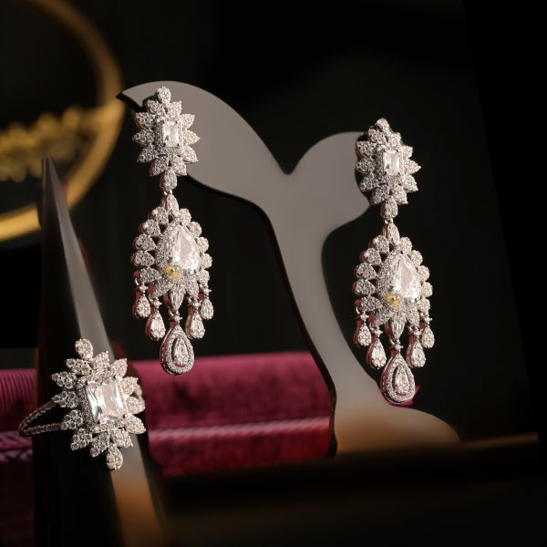 Fancy baguette pearl set